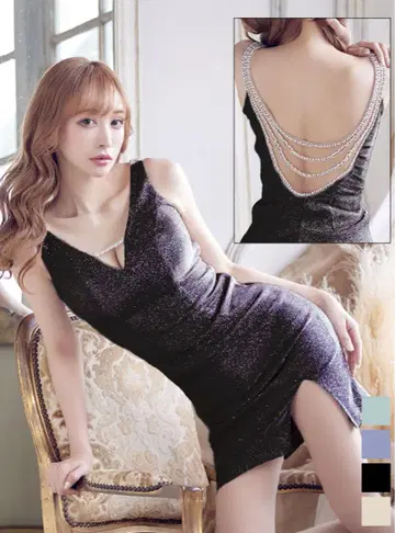 JEWELS 백 비쥬 라메 드레스 블랙 완판 S