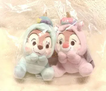 칩과 데일 유니콘 디즈니 스토어 플러시 키체인 2개