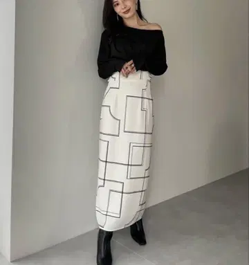 택 포함 새상품 아 하이웨스트 라인 스커트