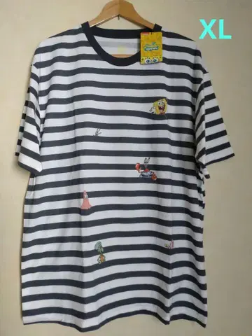 스폰지밥 스트라이프 티셔츠 XL