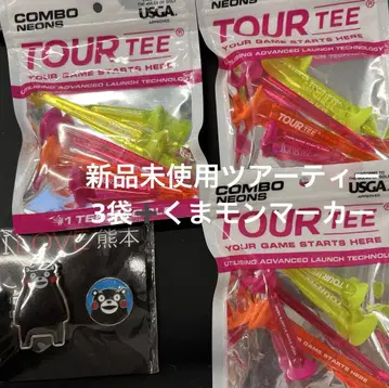 새상품 TOURTEE 투어 티 tour tee 네온 골프 티 3개입 마커