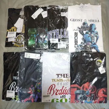 공각기동대, 기타 여러가지 T셔츠 XL 사이즈 미사용품 8개 세트
