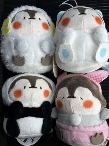 모후모치 동물 마스코트 봉제 인형 4종 컴플리트