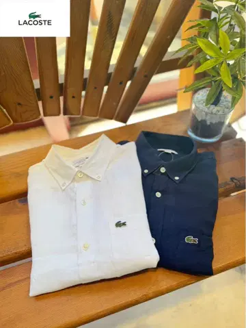 미사용 새상품 LACOSTE 라코스테 긴팔 셔츠 린넨 셔츠