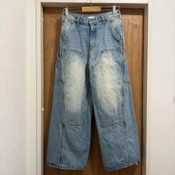 WYM DOUBLE KNEE CURVED SEEM BAGGY DENIM
