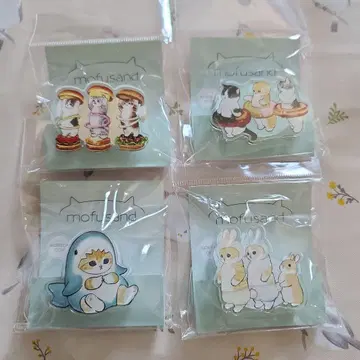 mofusand 아크릴 클립 모프샌드 4세트