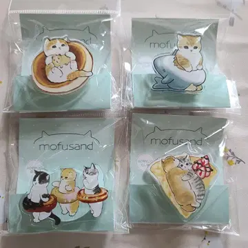 mofusand 아크릴 클립 모프샌드 4점 세트