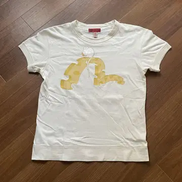 EVISU yamane 치즈와 쥐 프린트 티셔츠 화이트
