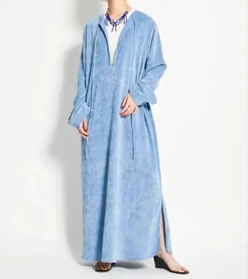 CITYSHOP VELVETEEN KAFTAN DRESS 블루