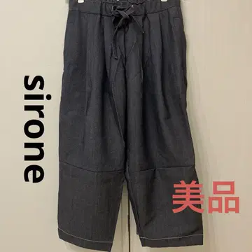 sirone(시로네) 다크 블루 와이드 팬츠 리본 포함