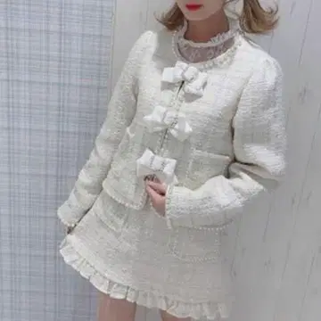 Swankiss/스완키스/트위드 자켓/펄