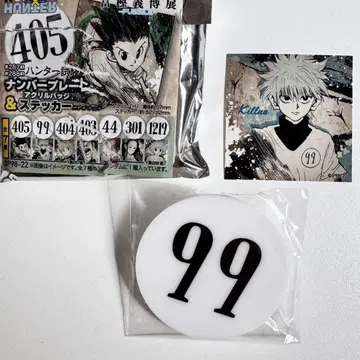 HUNTER x HUNTER 헌터 시험 번호판 배지 키루아 99