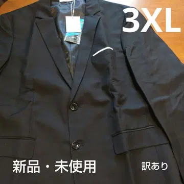 새상품 [ 하자품 ] 남성용 수트 2점 상하의 세트 비즈니스 블랙 3XL
