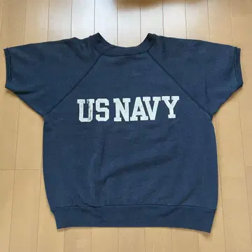 70년대 US NAVY 반팔 맨투맨 래글런 슬리브 usa 제작