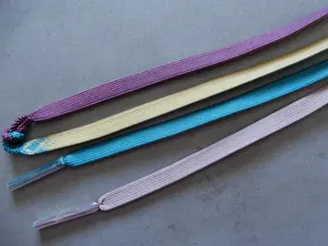 순수 실크 고급 견사 보카시 염색 M 사이즈 손으로 짠 끈 허리띠
