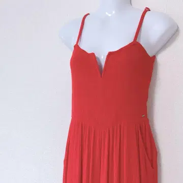 GUESS 게스 올인원 빨간색 플레어 팬츠 M 살로펫