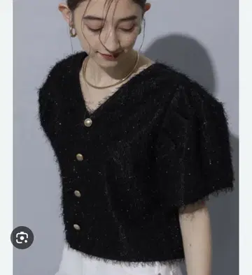 Rirandture 3WAY 페더 상의 블랙 S 사이즈