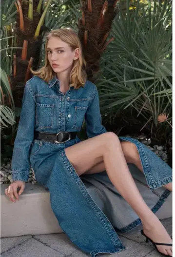 ZARA Z1975 미디 데님 원피스