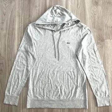 Lacoste 후드 부착 후드티 그레이 얇은 소재 사이즈 4