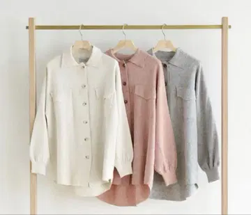 searoomlynn LINEN 콤비 니트 셔츠 재킷