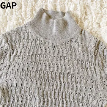 갭 Gap 니트 긴팔 실버 터틀넥 포인텔 XXS