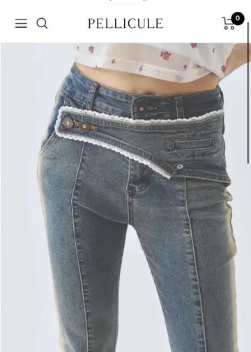 pellicule lacebelt flaredenim