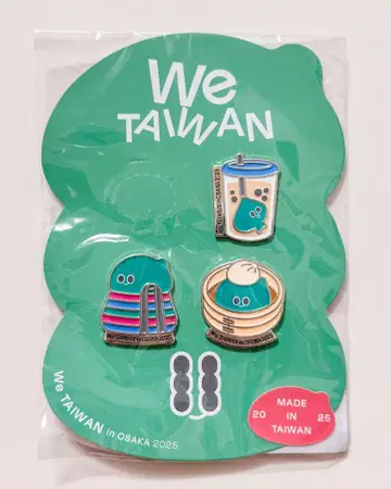 WE TAIWAN a-We 아위 메탈 배지 3종 세트