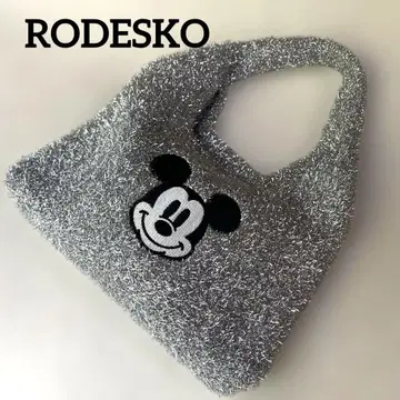 로데스코 RODESKO 미키 라메 니트 백 원핸들 미사용