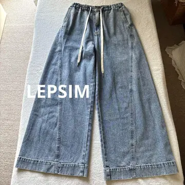 LEPSIM 이지 배기 데님 프리 사이즈