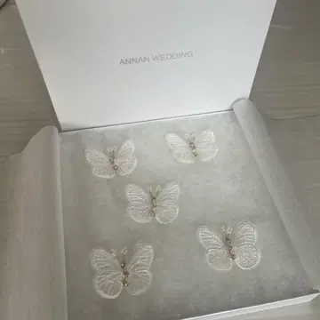 ANNANWEDDING 레이스 나비 헤드 액세서리 5개 웨딩