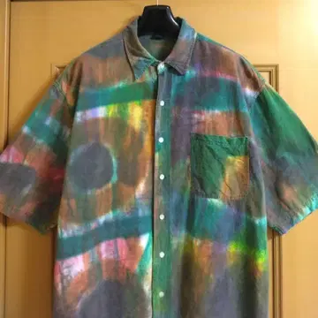 빈티지 90s 타이다이 코튼 셔츠 빅 사이즈 USA 구제 의류