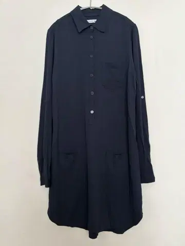 [새상품급] 라코스테 LACOSTE 네이비 셔츠 원피스 긴팔 38