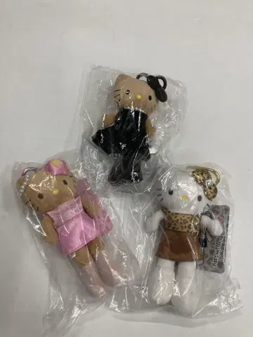헬로키티 봉제 인형 키링 3세트