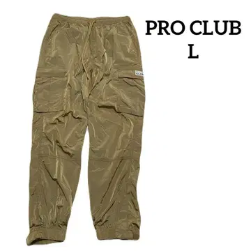 PRO CLUB 나일론 팬츠 카고 팬츠 메탈릭 베이지 L*QH