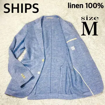 쉽스 썸머 자켓 블루 린넨 100% 사이즈 44(M)