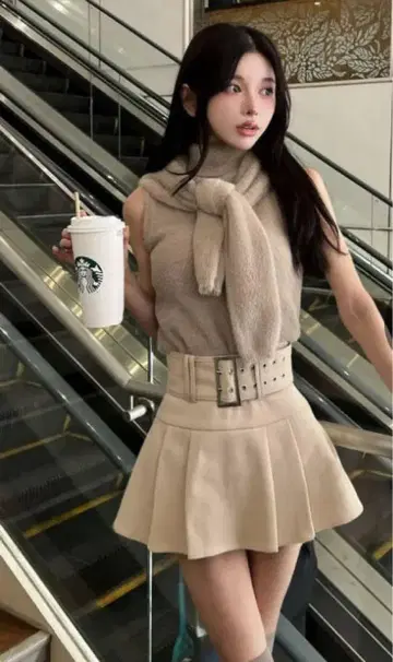 다리치 darich 앙상블 샤기 탑스 가디건