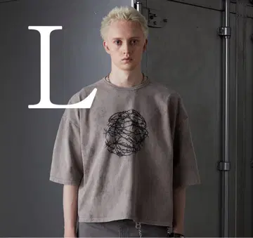 GRANCY 그랜시 그래픽 디자인 리버시블 티셔츠 L 그레이