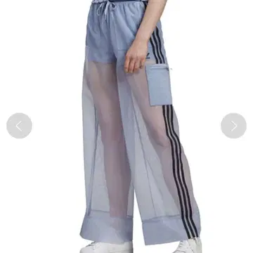 adidas 라이트 블루 스트라이프 팬츠 L