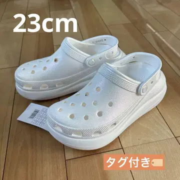Crocs 23.0cm 크러쉬 크로그 펄 화이트
