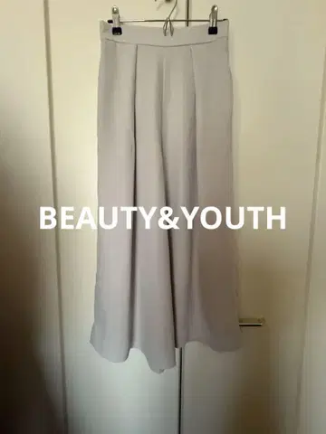 새상품급 BEAUTY&YOUTH 라이트 그레이 이지 팬츠 허리밴딩 M