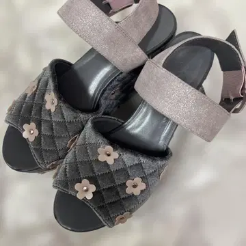 merry jenny 꽃 피어난 통굽 샌들 L 사이즈 다크 네이비