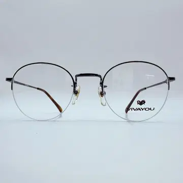 VIVAYOU 안경 프레임 하프림 둥근 안경 사바에 일본제