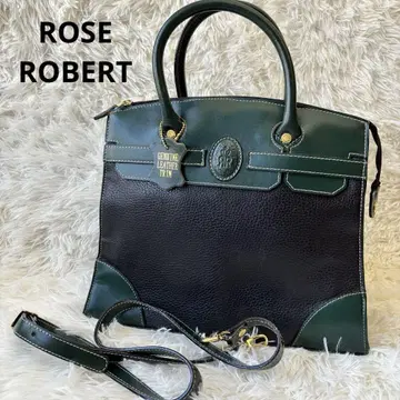 ROSE ROBERT 천연 가죽 2way 핸드백 숄더백 그린