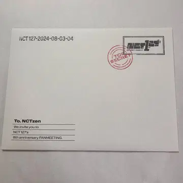 NCT 127 재현 8주년 팬미팅 invitation set