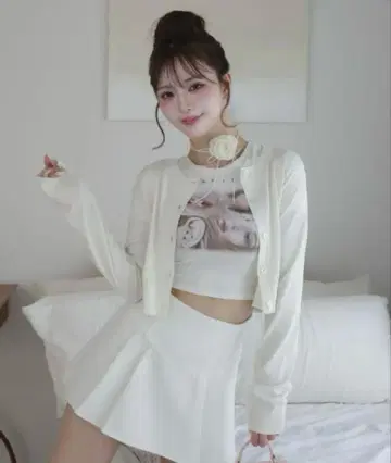 darich 다리치 UV컷 엠블럼 니트 가디건