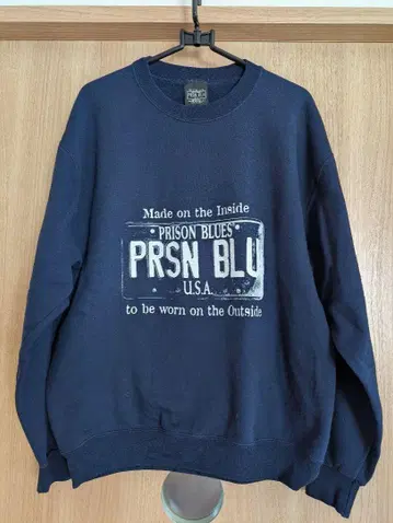 PRISON BLUES 프리즌블루스 네이비 M 맨투맨 USA