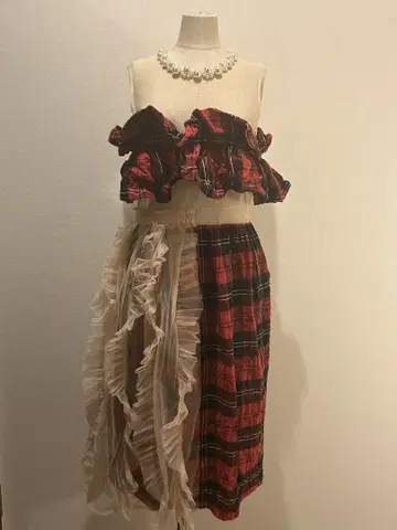 Shimone Rocha x H&M 시모네 로샤 튤 체크 드레스
