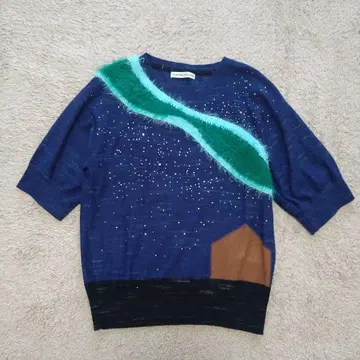 츠모리치사토 TSUMORI CHISATO 밤하늘 니트 울 혼방 스톤