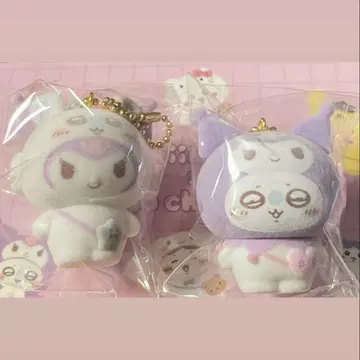 산리오 치이카와 시크릿 플로키 마스코트 쿠로미 모몽가 2종