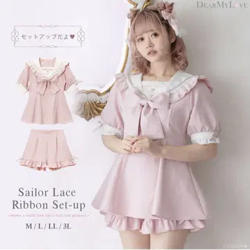 유메텐보 Dear My Love 세일러 레이스 리본 셋업